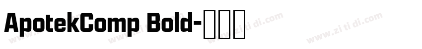 ApotekComp Bold字体转换